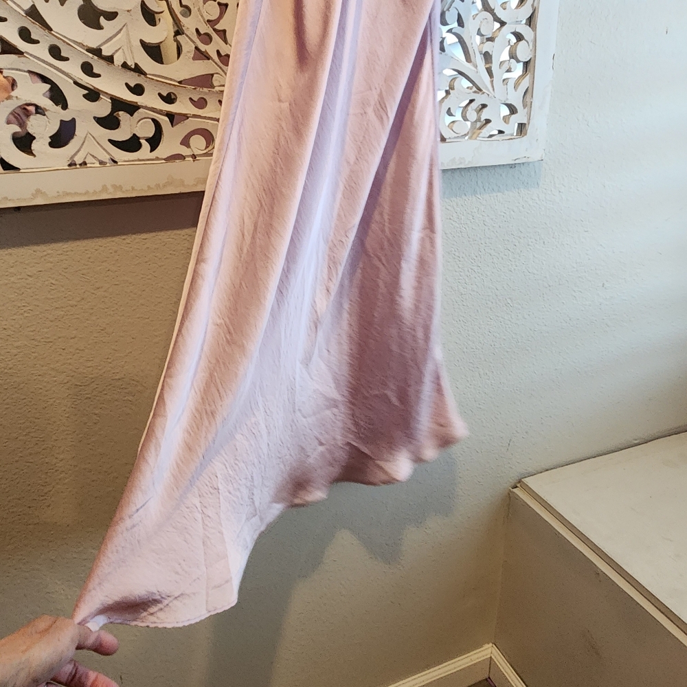 NATORI EDIT ASHLEY ICON LACE SLIP MIDI DRESS IN TEA PINK SSIZE LARGE - Picture 7 of 10